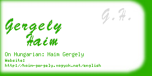gergely haim business card